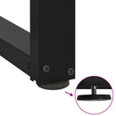 vidaXL 2 db fekete, T-alakú étkezőasztal láb 80x35x(72-73) cm acél étkezőasztal