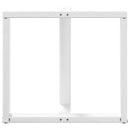 vidaXL 2 db fehér, T-alakú étkezőasztal láb 80x35x(72-73) cm acél étkezőasztal