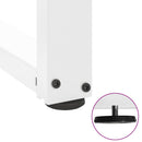 vidaXL 2 db fehér, T-alakú étkezőasztal láb 80x35x(72-73) cm acél étkezőasztal