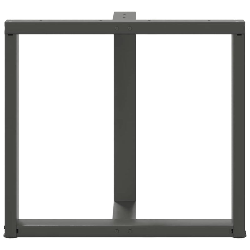 vidaXL 2 db antracitszürke, T-alakú acél étkezőasztal láb 80x35x(72-73) cm