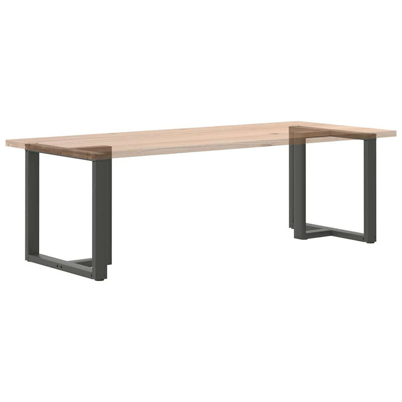 vidaXL 2 db antracitszürke, T-alakú acél étkezőasztal láb 80x35x(72-73) cm