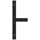 vidaXL 2 db fekete, T-alakú étkezőasztal láb 90x35x(72-73) cm acél étkezőasztal