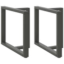 vidaXL 2 db antracitszürke, T-alakú acél étkezőasztal láb 90x35x(72-73) cm