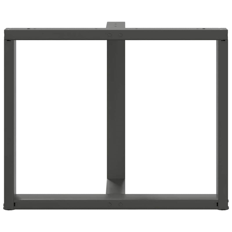 vidaXL 2 db antracitszürke, T-alakú acél étkezőasztal láb 90x35x(72-73) cm