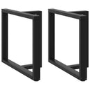 vidaXL 2 db T-alakú étkezőasztal láb fekete 100x35x(72-73) cm acél étkezőasztal