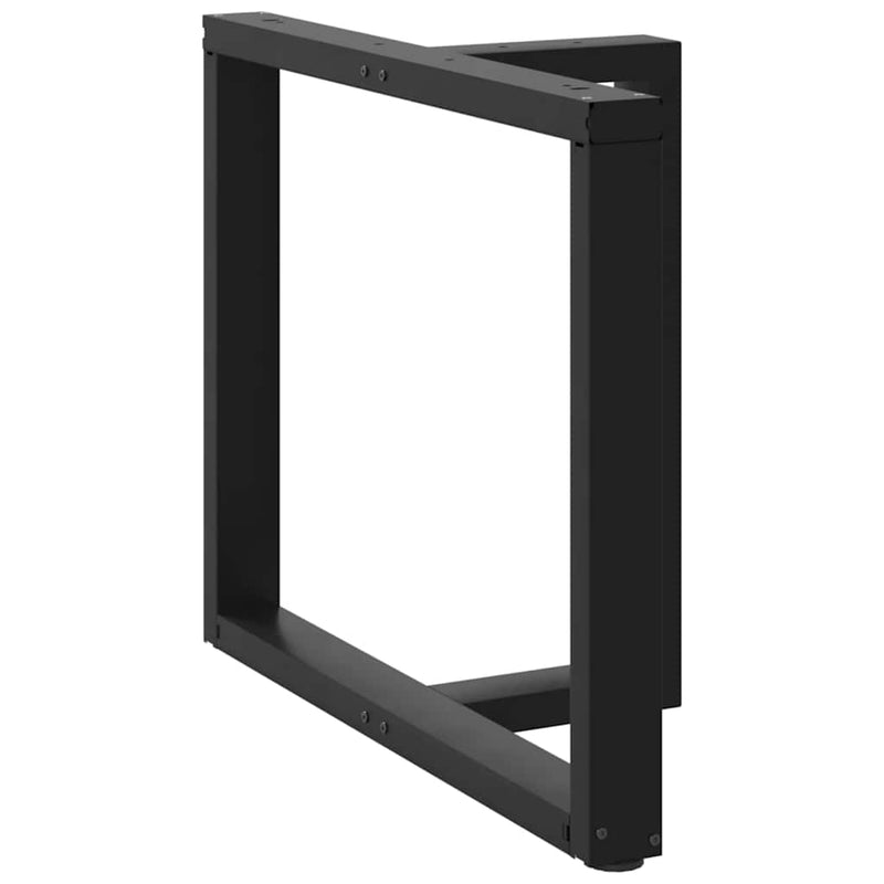 vidaXL 2 db T-alakú étkezőasztal láb fekete 100x35x(72-73) cm acél étkezőasztal