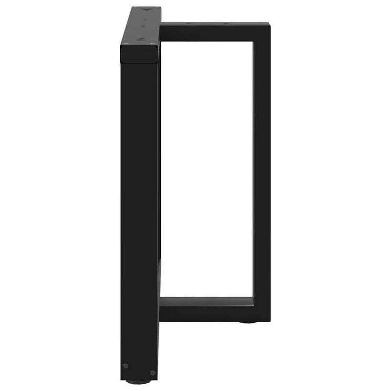 vidaXL 2 db T-alakú étkezőasztal láb fekete 100x35x(72-73) cm acél étkezőasztal
