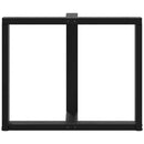 vidaXL 2 db T-alakú étkezőasztal láb fekete 100x35x(72-73) cm acél étkezőasztal