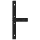 vidaXL 2 db T-alakú étkezőasztal láb fekete 100x35x(72-73) cm acél étkezőasztal