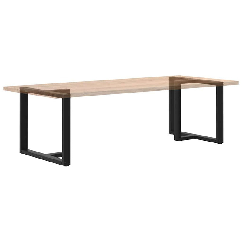 vidaXL 2 db T-alakú étkezőasztal láb fekete 100x35x(72-73) cm acél étkezőasztal