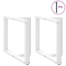 vidaXL 2 db fehér, T-alakú étkezőasztal láb 100 x 35 x (72-73) cm acél