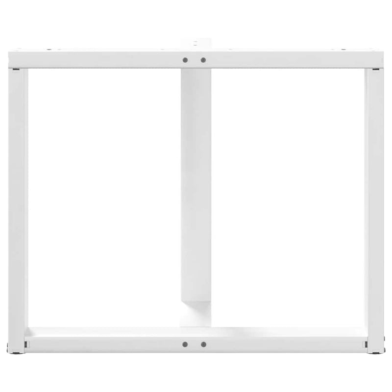 vidaXL 2 db fehér, T-alakú étkezőasztal láb 100 x 35 x (72-73) cm acél