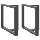 vidaXL 2 db antracitszürke, T-alakú acél étkezőasztal láb 100x35x(72-73) cm