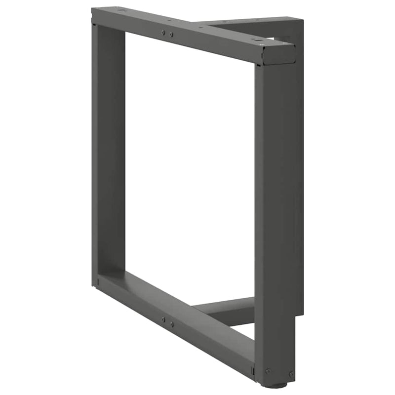 vidaXL 2 db antracitszürke, T-alakú acél étkezőasztal láb 100x35x(72-73) cm