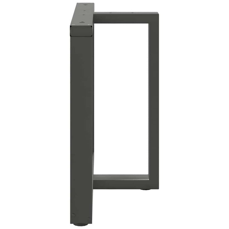vidaXL 2 db antracitszürke, T-alakú acél étkezőasztal láb 100x35x(72-73) cm