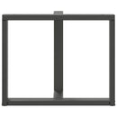 vidaXL 2 db antracitszürke, T-alakú acél étkezőasztal láb 100x35x(72-73) cm