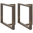 vidaXL 2 db T-alakú étkezőasztal láb fekete 100x35x(72-73) cm acél étkezőasztal