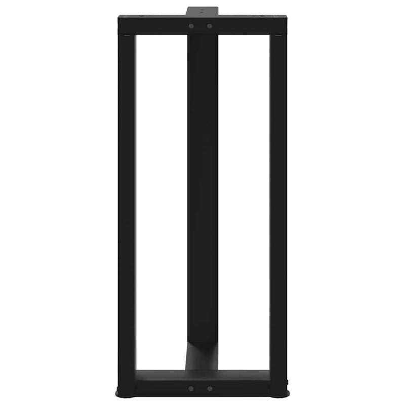 vidaXL 2 db fekete, T-alakú acél bárasztalláb 40x35x(90-91) cm