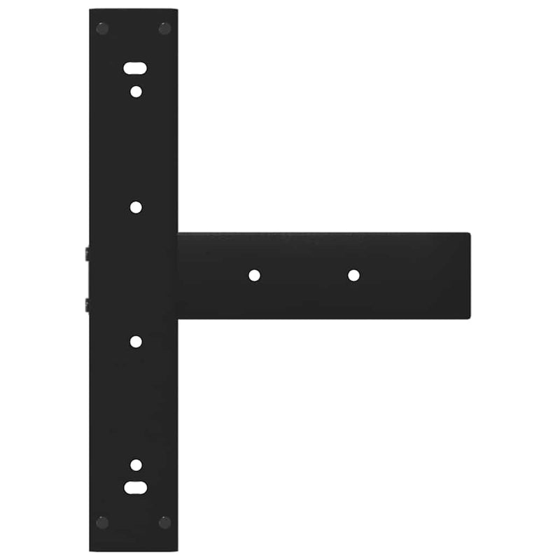 vidaXL 2 db fekete, T-alakú acél bárasztalláb 40x35x(90-91) cm