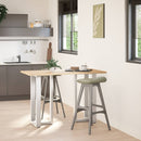 vidaXL 2 db T-alakú bárasztalláb, fehér, 40x35x(90-91) cm, acél