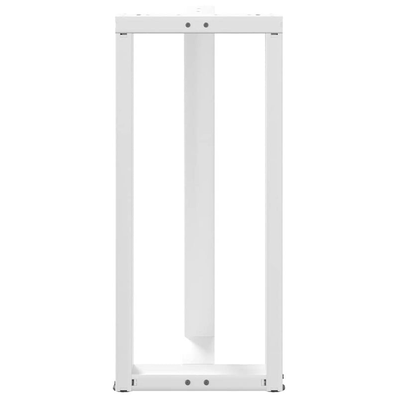 vidaXL 2 db T-alakú bárasztalláb, fehér, 40x35x(90-91) cm, acél