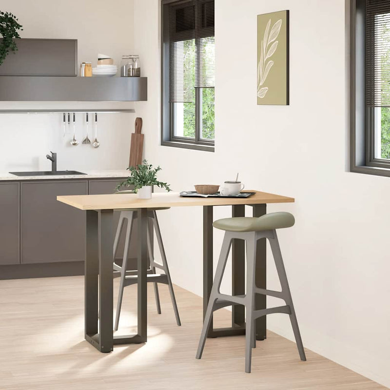 vidaXL 2 db fekete, T-alakú acél bárasztalláb 40x35x(90-91) cm