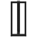 vidaXL 2 db fekete, T-alakú acél bárasztalláb 50x35x(90-91) cm
