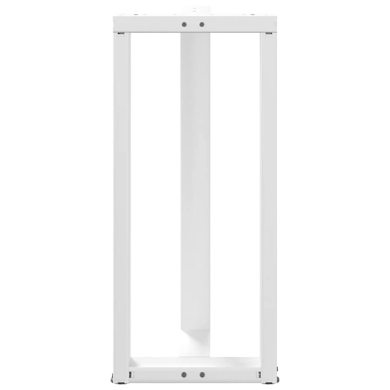 vidaXL 2 db T-alakú bárasztalláb, fehér, 50x35x(90-91) cm, acél