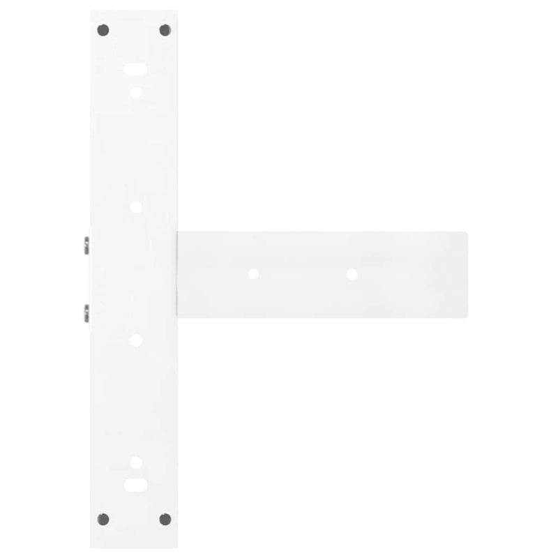 vidaXL 2 db T-alakú bárasztalláb, fehér, 50x35x(90-91) cm, acél