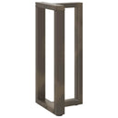vidaXL 2 db fekete, T-alakú acél bárasztalláb 50x35x(90-91) cm