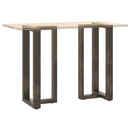 vidaXL 2 db fekete, T-alakú acél bárasztalláb 50x35x(90-91) cm