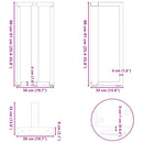 vidaXL 2 db fekete, T-alakú acél bárasztalláb 50x35x(90-91) cm