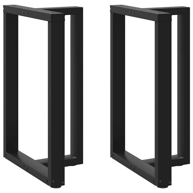 vidaXL 2 db fekete, T-alakú acél bárasztalláb 60x35x(90-91) cm