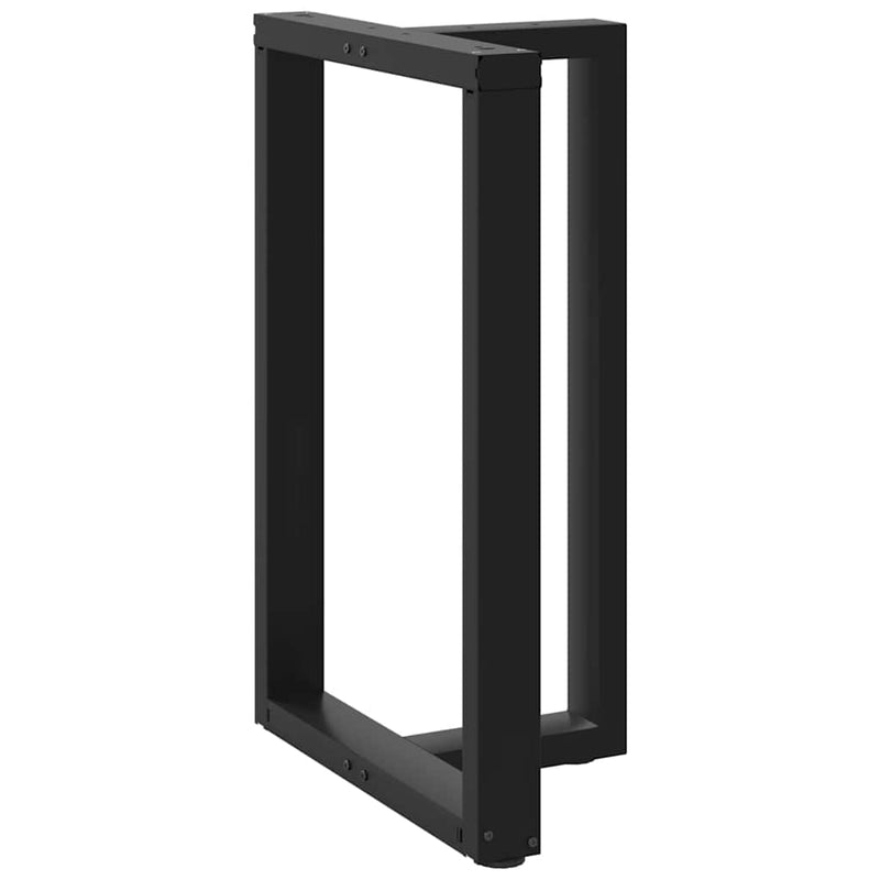 vidaXL 2 db fekete, T-alakú acél bárasztalláb 60x35x(90-91) cm