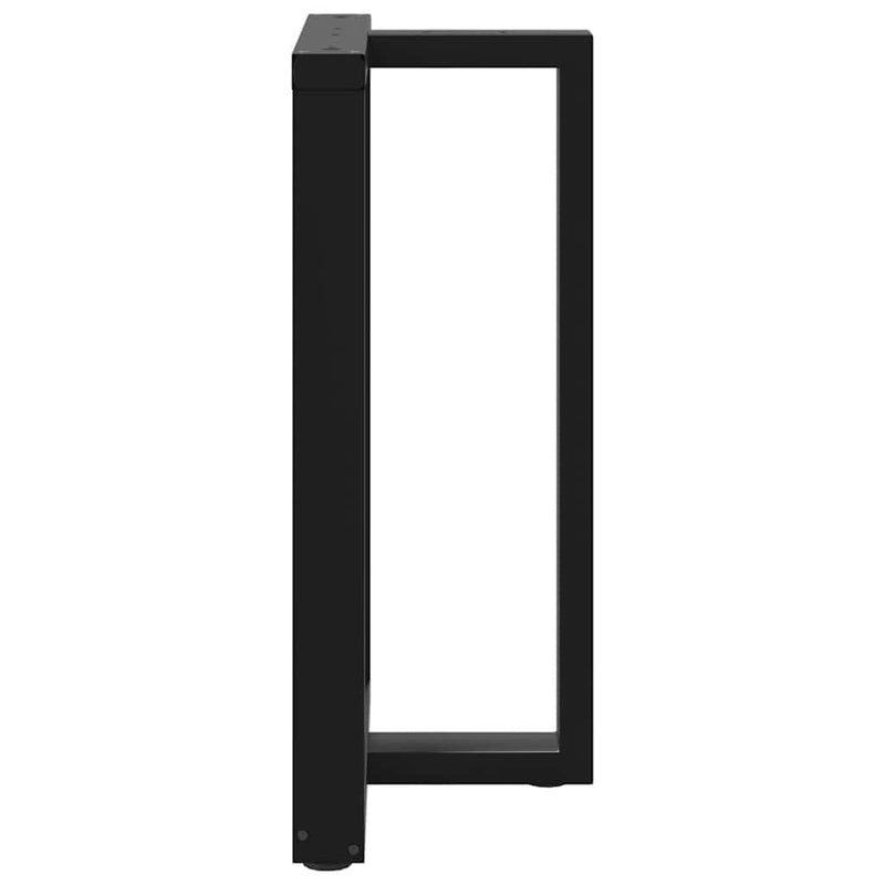 vidaXL 2 db fekete, T-alakú acél bárasztalláb 60x35x(90-91) cm