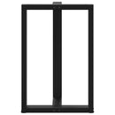 vidaXL 2 db fekete, T-alakú acél bárasztalláb 60x35x(90-91) cm