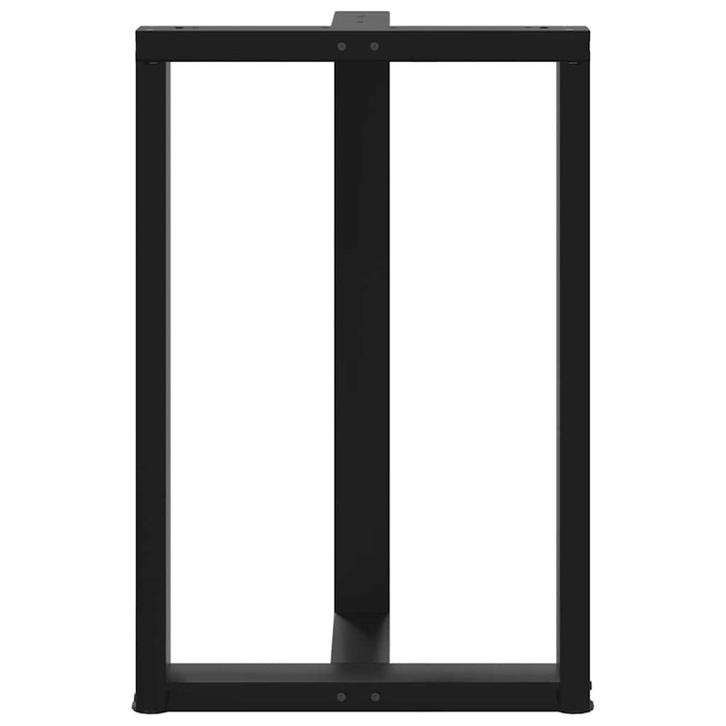 vidaXL 2 db fekete, T-alakú acél bárasztalláb 60x35x(90-91) cm