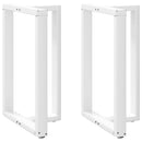 vidaXL 2 db T-alakú bárasztalláb, fehér, 60x35x(90-91) cm, acél
