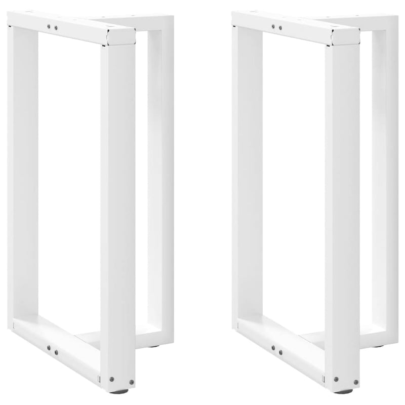 vidaXL 2 db T-alakú bárasztalláb, fehér, 60x35x(90-91) cm, acél