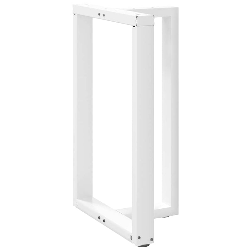 vidaXL 2 db T-alakú bárasztalláb, fehér, 60x35x(90-91) cm, acél