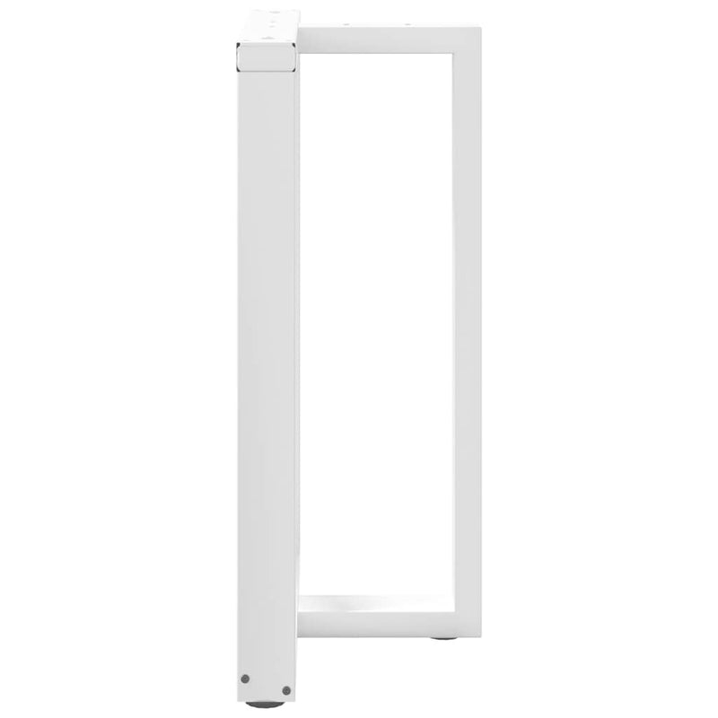 vidaXL 2 db T-alakú bárasztalláb, fehér, 60x35x(90-91) cm, acél