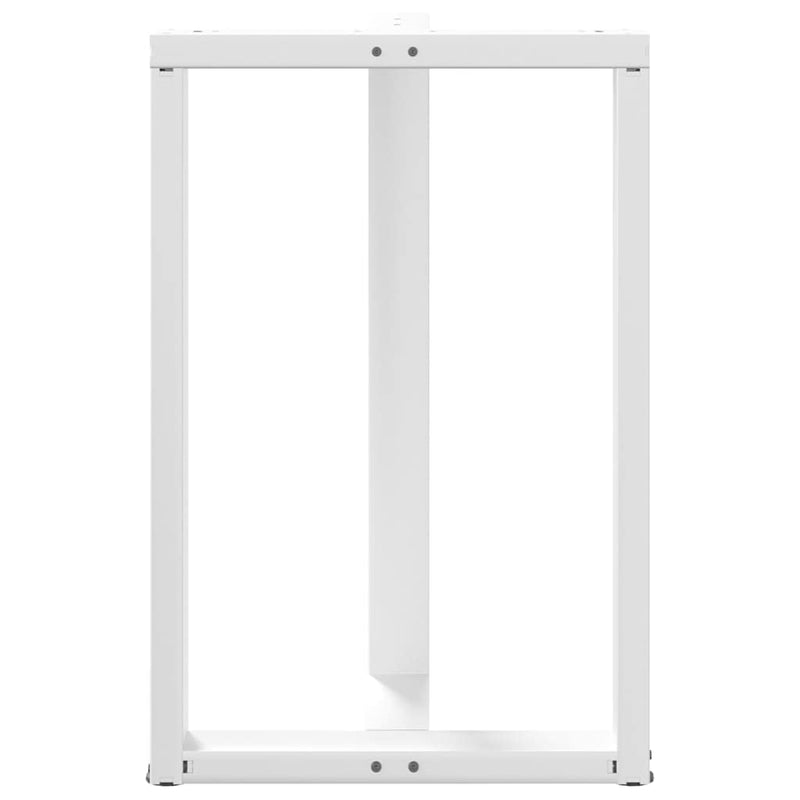 vidaXL 2 db T-alakú bárasztalláb, fehér, 60x35x(90-91) cm, acél