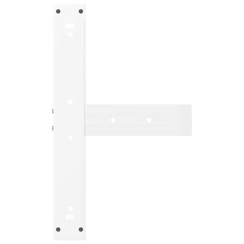 vidaXL 2 db T-alakú bárasztalláb, fehér, 60x35x(90-91) cm, acél