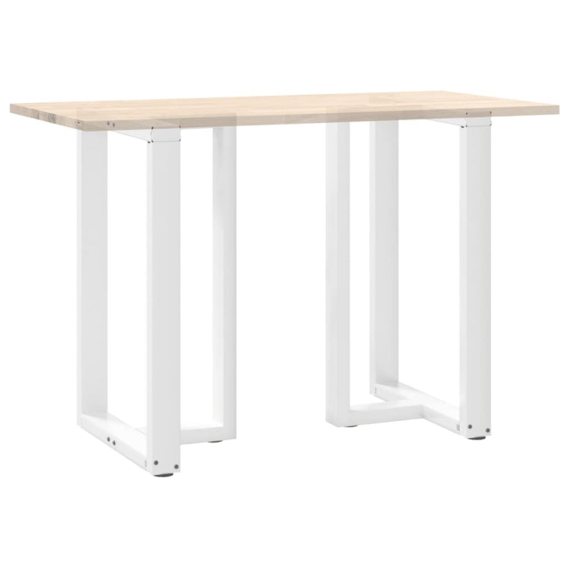 vidaXL 2 db T-alakú bárasztalláb, fehér, 60x35x(90-91) cm, acél