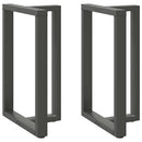 vidaXL 2 db antracitszürke T-alakú acél bárasztalláb 60x35x(90-91) cm