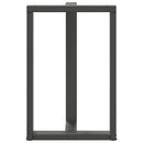vidaXL 2 db antracitszürke T-alakú acél bárasztalláb 60x35x(90-91) cm