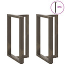 vidaXL 2 db fekete, T-alakú acél bárasztalláb 60x35x(90-91) cm
