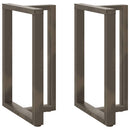 vidaXL 2 db fekete, T-alakú acél bárasztalláb 60x35x(90-91) cm
