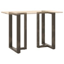vidaXL 2 db fekete, T-alakú acél bárasztalláb 60x35x(90-91) cm