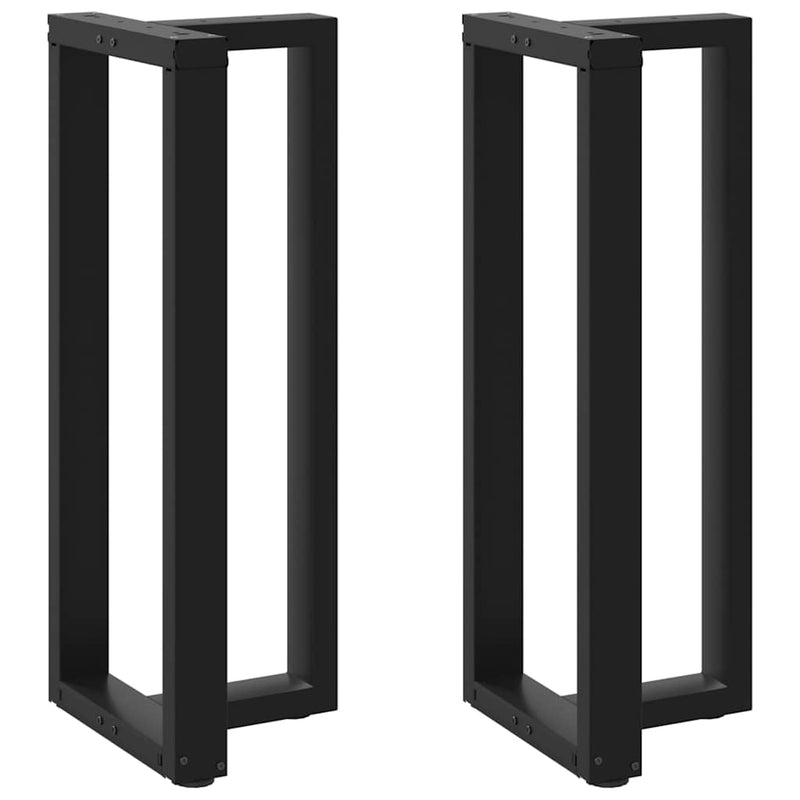 vidaXL 2 db fekete, T-alakú acél bárasztalláb 40x35x(100-101) cm